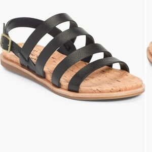 BROWN korkease leather bethany sling back sandals size 9